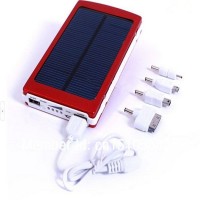 red 30000mAh Solar Power Bank Backup Battery Charger for GPS PDA Mobile Phone