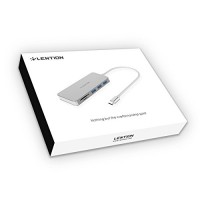 USB-C Digital AV Multiport Adapter/ LENTION USB-C Hub with Type C, USB 3.0 Ports and SD/TF Card Reader for Apple MacBook 12