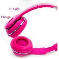 S460 Wireless Bluetooth Headset HandsFree For Tablet MP3 Player - Pink Color