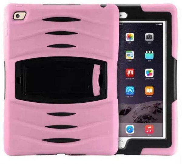 Heavy Duty Shock Proof Stand Scretchesproof bodyproof Case Cover For Apple ipad mini 123 (Light Pink)