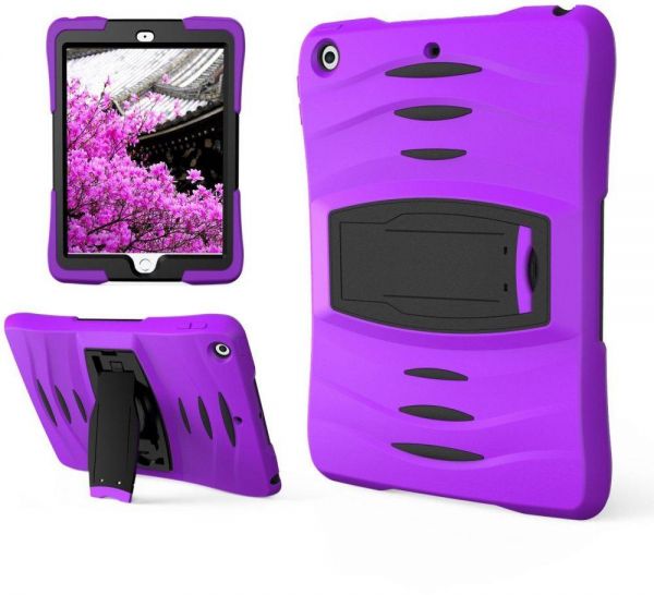 Heavy Duty Shock Proof Stand Scretchesproof bodyproof Case Cover For Apple ipad mini 4 (Purple)
