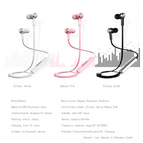 Auricular estéreo inalámbrico Bluetooth Auriculares inalámbricos Pink-White