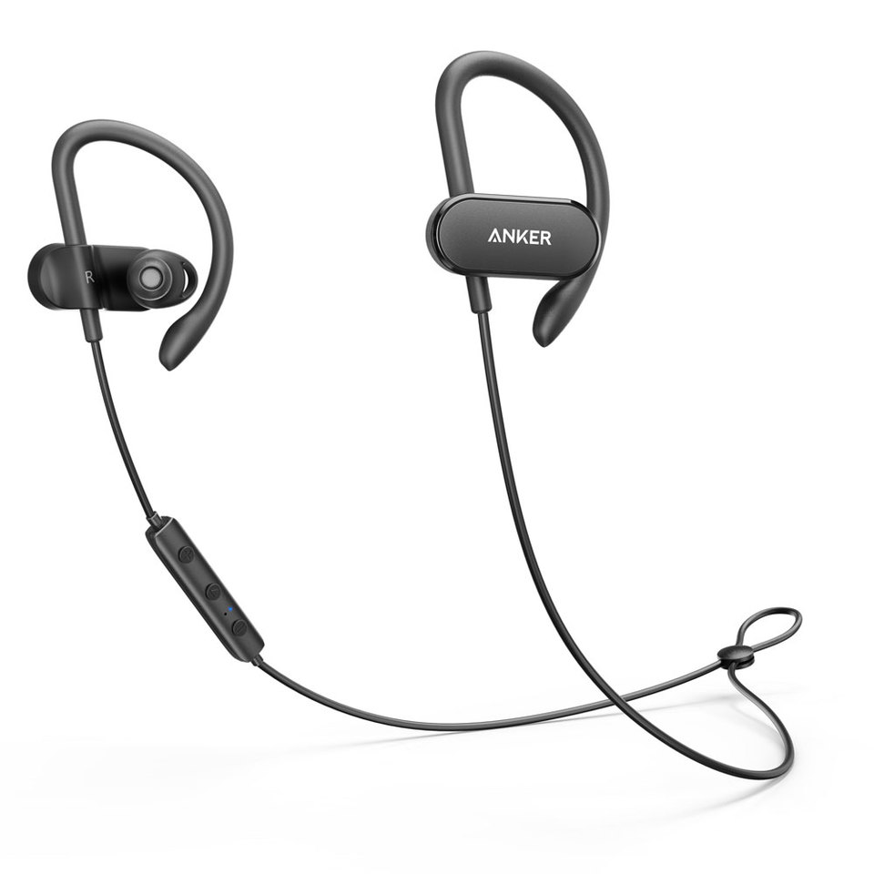 Anker SoundBuds Curve Bluetooth 4.1 Sports with AptX Stereo Sound , Waterproof Nano Coating & Built-In Mic