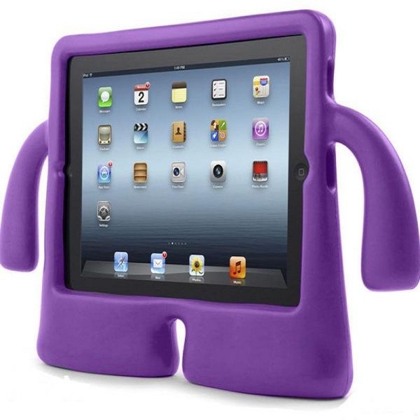 Kids Safety Shockproof Handle Friendly Thick Foam Stand Protective Stand Case Cover for Apple iPad Mini 123 Purple 