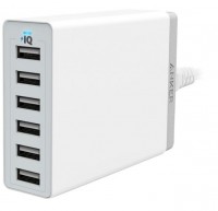 Anker 60W 6-Port Desktop Charger UK - White, A2123K21