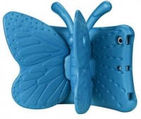 BUTTERFLY RESISTENTE AGLI URTI POLIETILENE CHILDRENS KIDS CHILD EVA SUPPORTO CUSTODIA COVER PER APPLE IPAD 2 3 4 (BLUE)