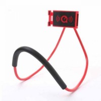 Hanging Neck Lazy Holder Phone Stand Mount Desktop Bed Car Selfie (Red)