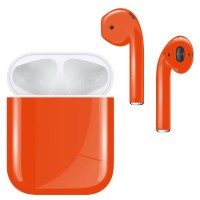 Apple Wireless AirPods, GLOSS NEON Red PUMPKIN Color- MMEF2AM/A