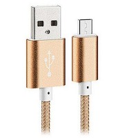 Micro USB Lightning Sync Data Charging Cable for Android mobile phone - Gold