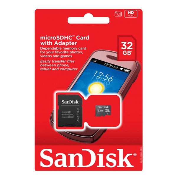 Sandisk 32GB MicroSDHC C4 Memory card