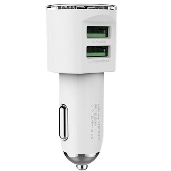 Ldnio Dl-C29 Dual Port Usb Car Charger With Cable For Android